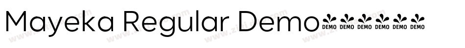 Mayeka Regular Demo字体转换